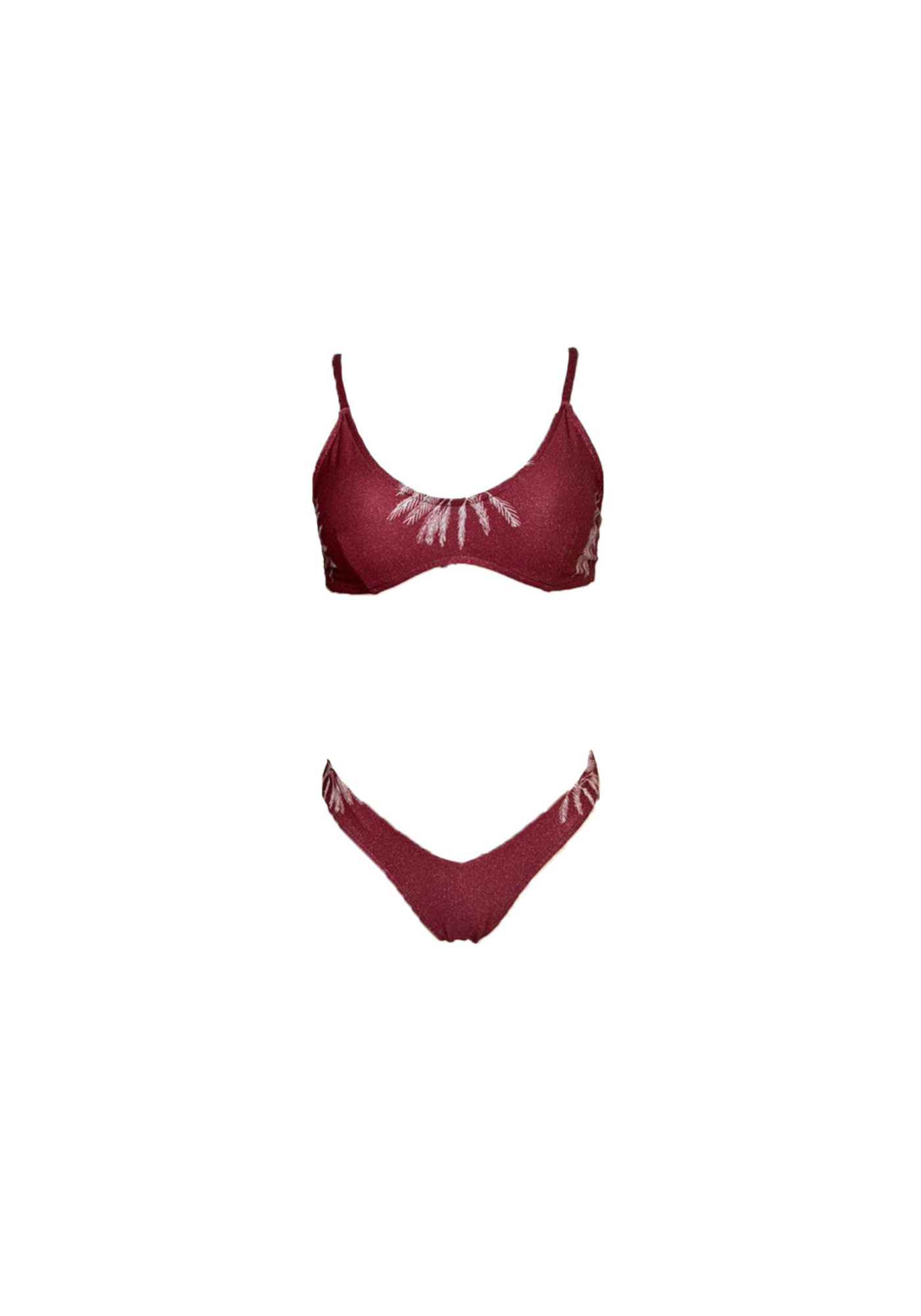 Bikini Paola Burgundy Palms