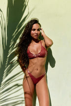 Bikini Paola Burgundy Palms