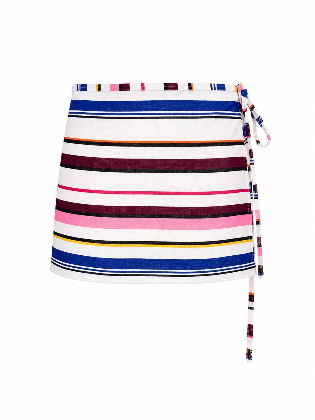 Alesia - Mini Falda de Lino Multicolor