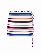 Alesia - Mini Falda de Lino Multicolor