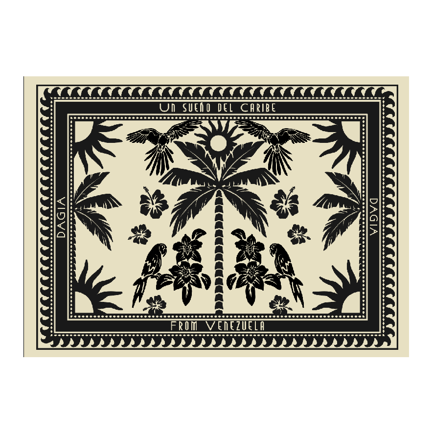 Pareo Caribe Black & White