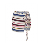 Alesia - Mini Falda de Lino Multicolor