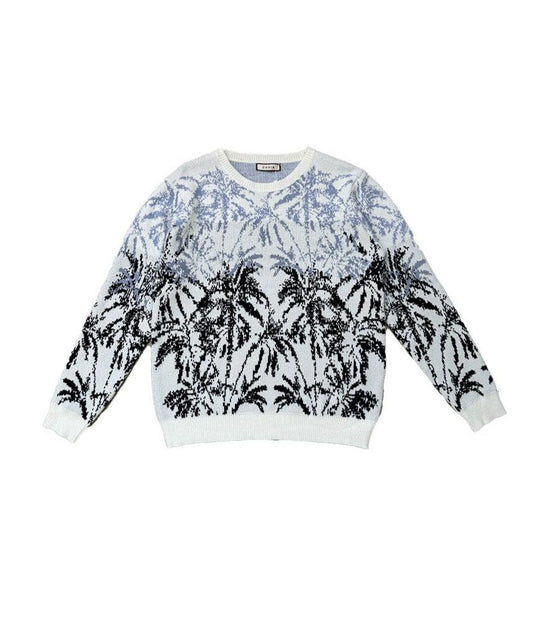 Blue Palm Sweater